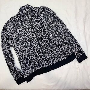 Spense Sport animal print velour jacket